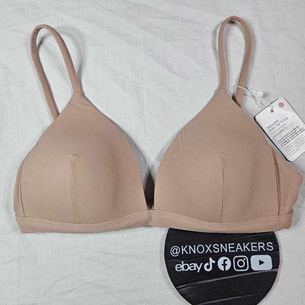 Lululemon Waterside Swim Top C PCLY Pink Clay Bikini Women's Size 4
